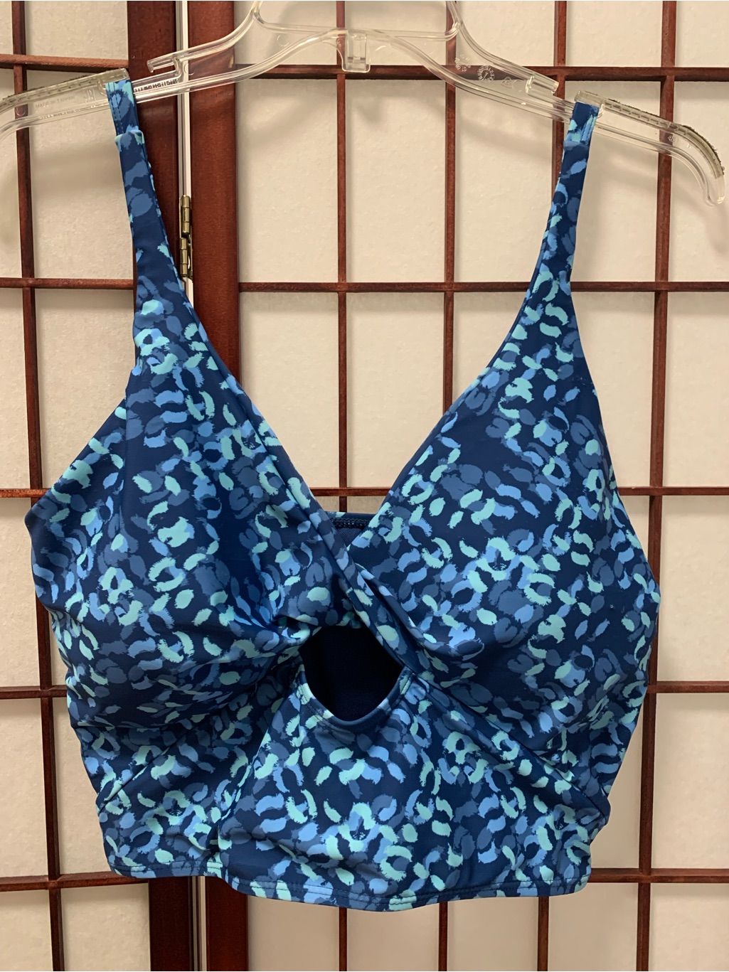 Nwt Tahari Reflection Blue Tankini Swimsuit Top Only In Size Xl